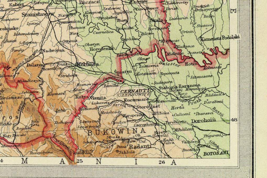 BSA.Image Map Bukovina Czernowitz Cz1922 